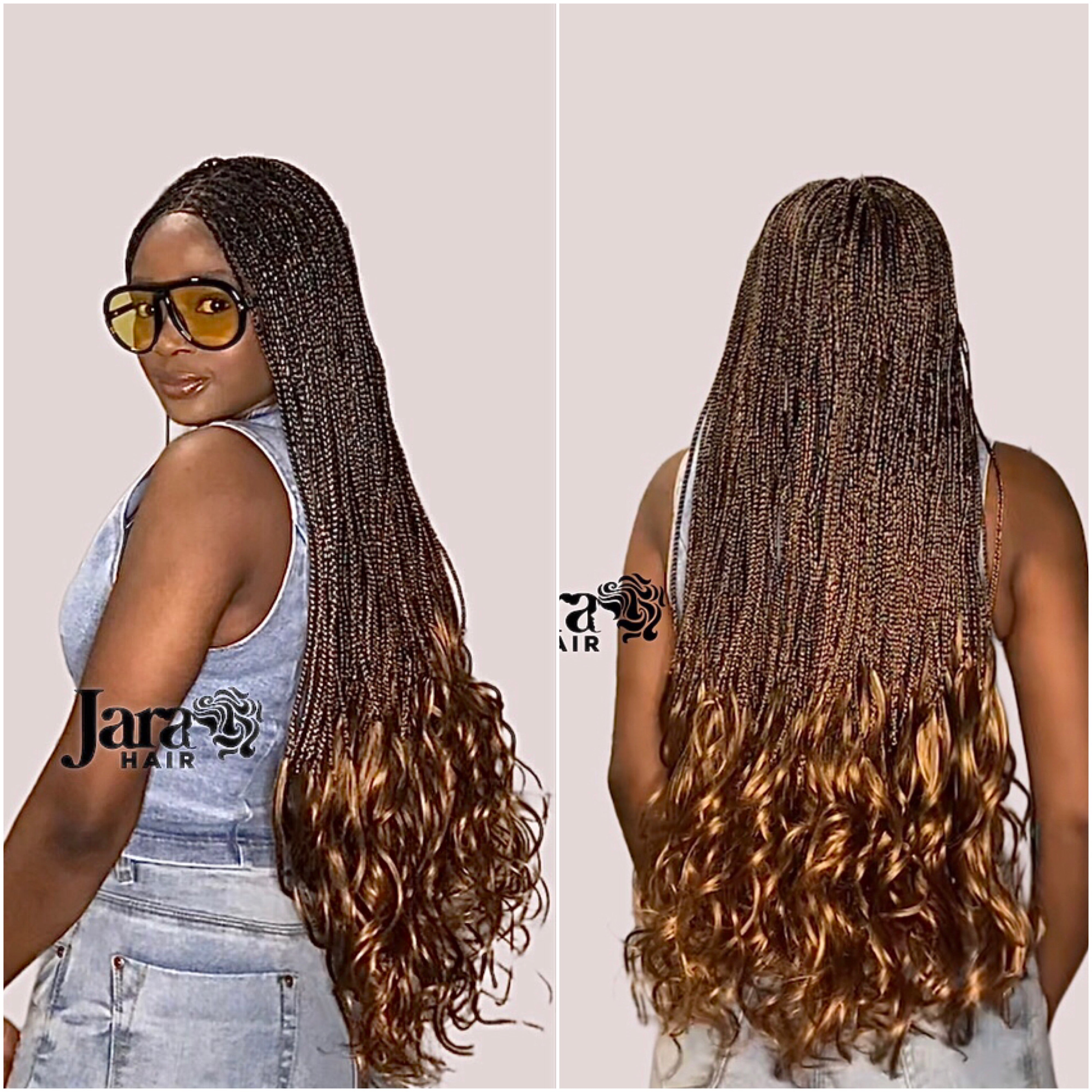 French Braid Wig with Curls by Jara Hair