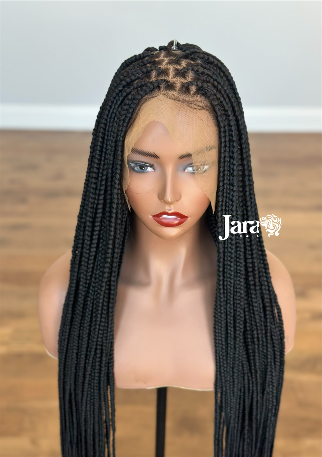 Burgundy Box Braids wig – Jara Hair