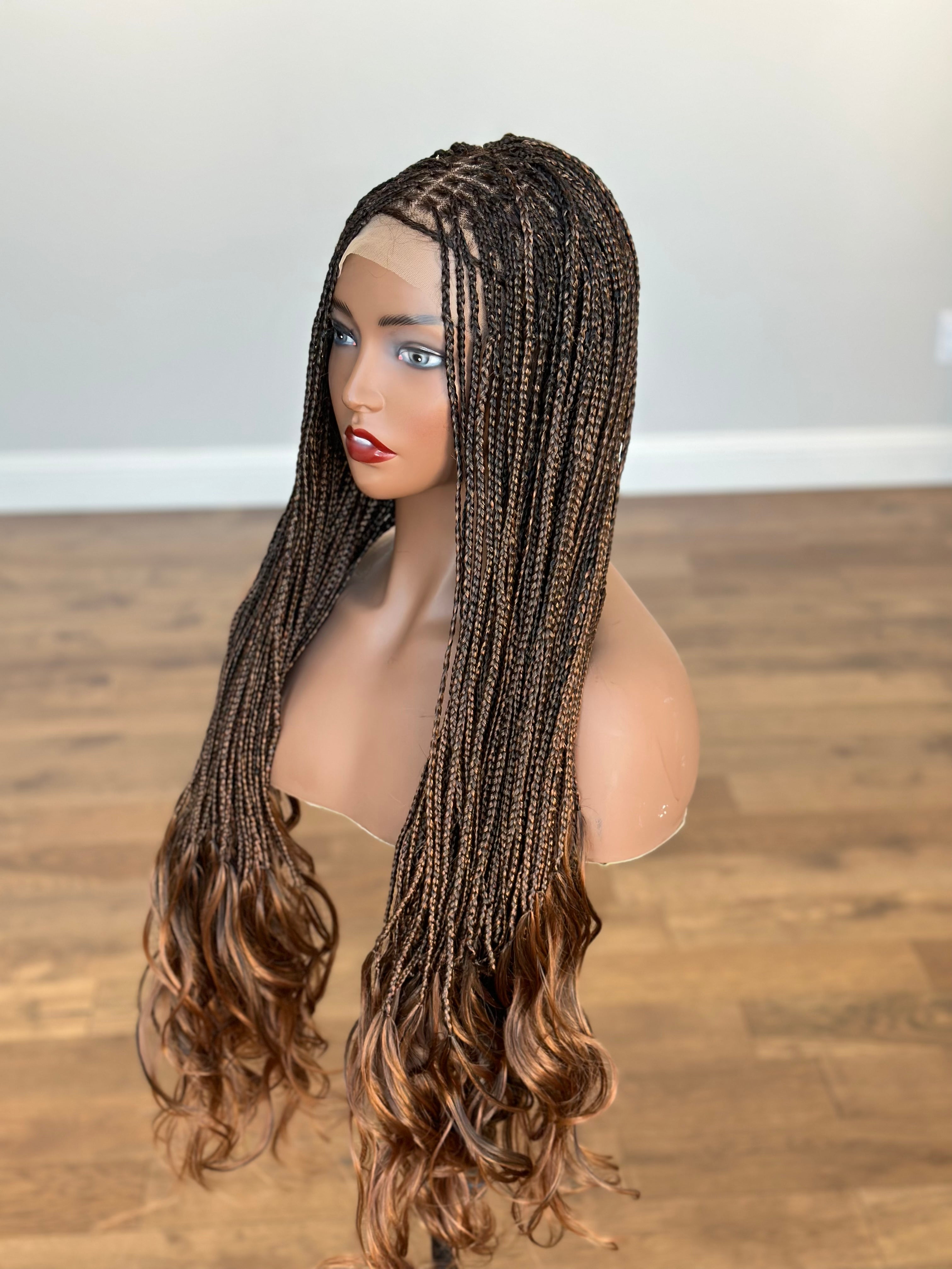 French Braid Wig with Curls | The Perfect Glueless Lace Front Wig