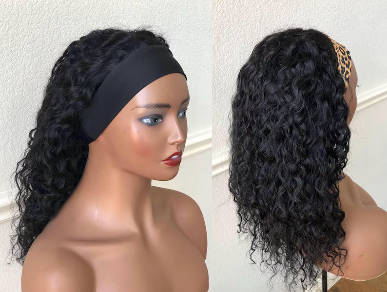 Human Hair Wavy Headband Wig-Waverly
