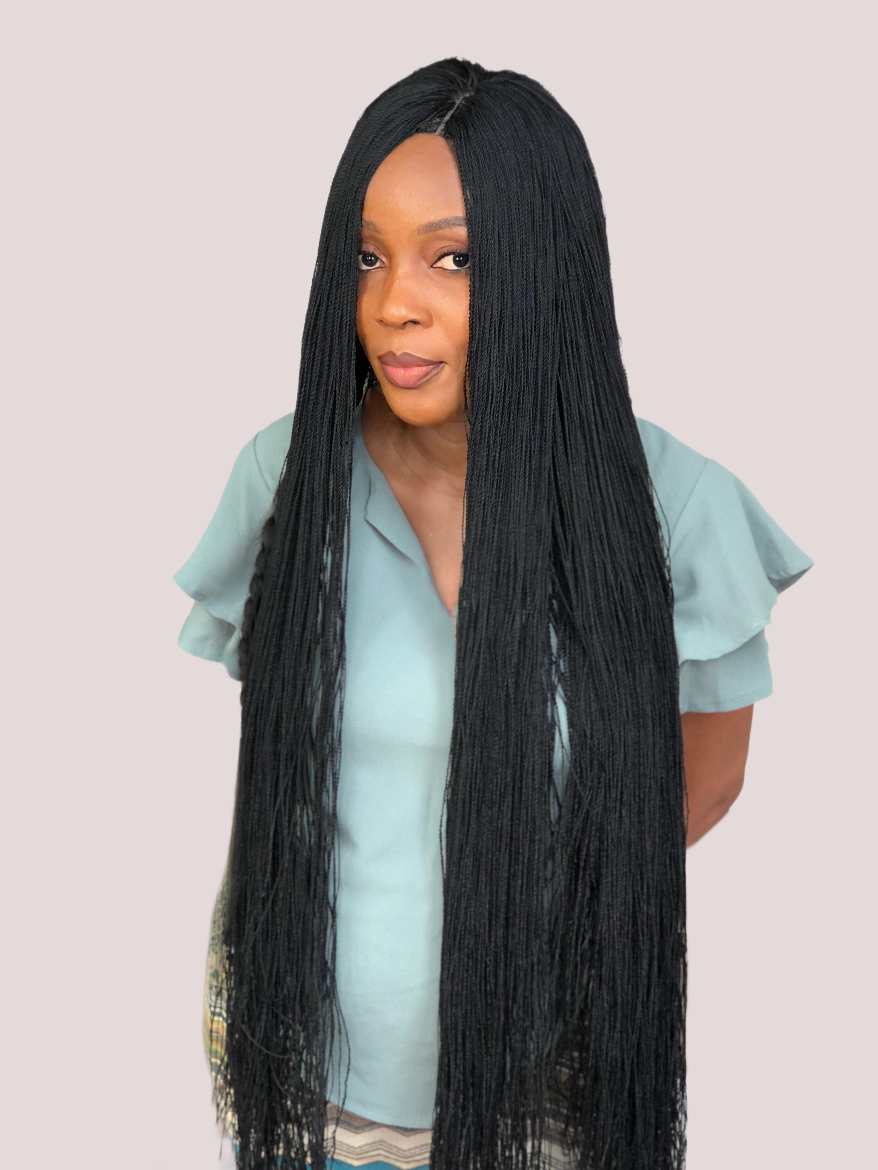 micro braid lace wig