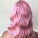 Dusty Rose Pink Wavy Bob Wig with Bangs-Rosette
