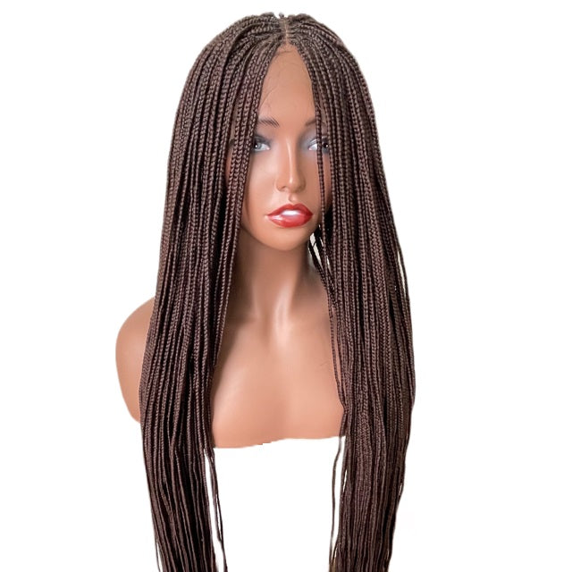 Burgundy Knotless Braids wig – Jara Hair